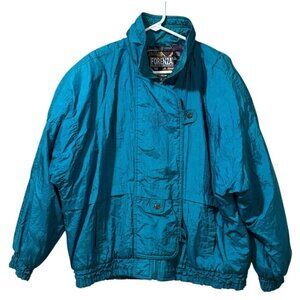 Forenza Accept No Substitutes Women Jacket Size Large Pockets Button Zip Vintage